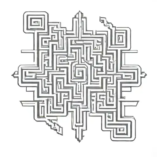 Simple Black And White Square Maze