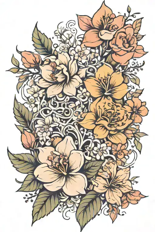 Flowers And Plant Branches