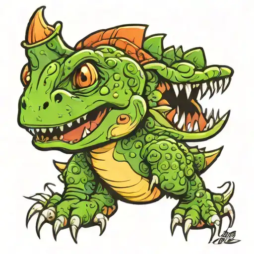 Dinosaur Cartoon Child Style