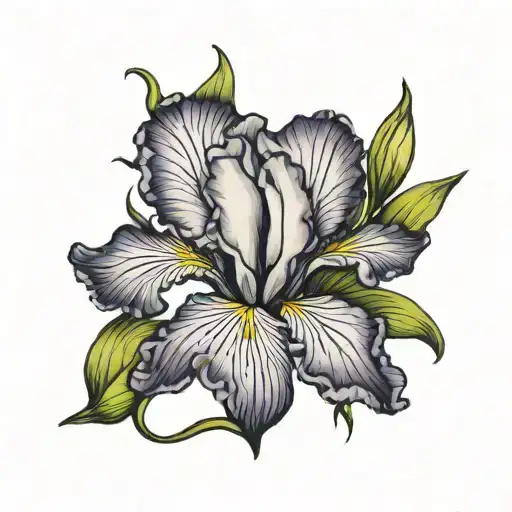 Iris Flower With Little Bit Of Blood