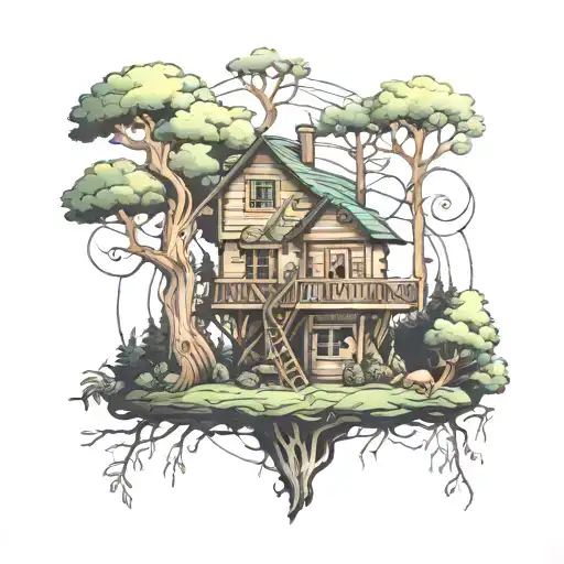 Forest With A Treehouse