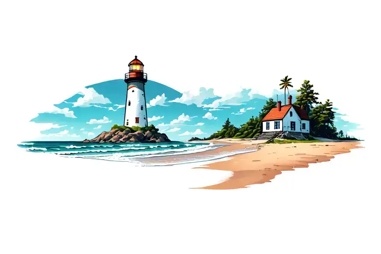 Lighthouse On The Beach
