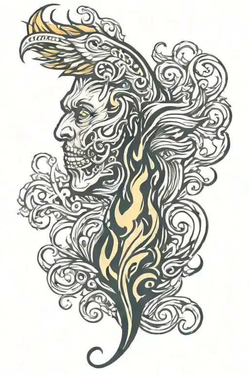 Tattoo On Neck On Fire