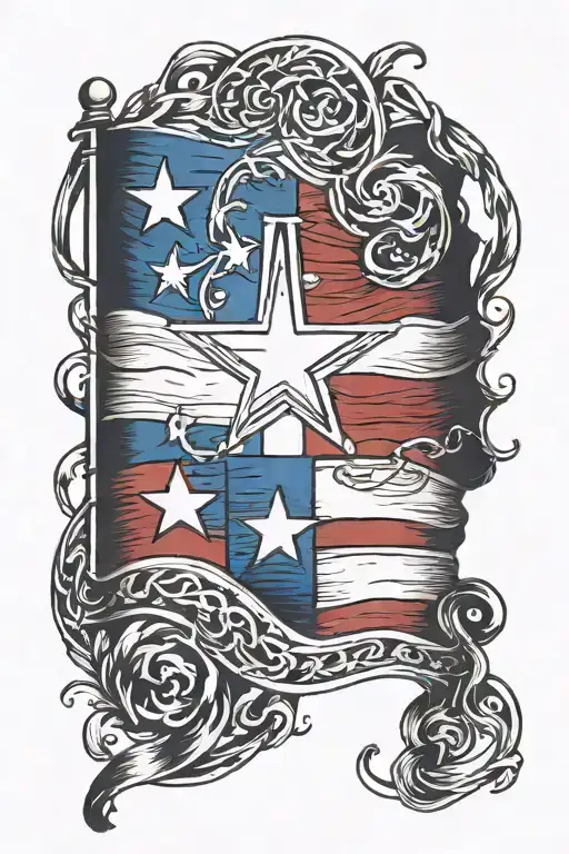 Texas Flag Intertwined