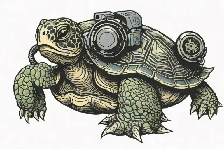 Turtle Wearing Headphones