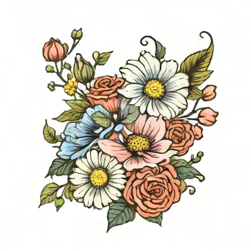 Rose Poppy Daisy Morning Glory Chrysanthemum