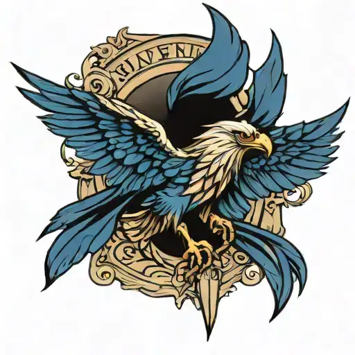 House Ravenclaw Eagle Final Fantasy Style Design