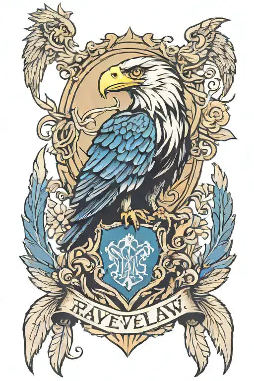 House Ravenclaw Eagle Final Fantasy Style Design