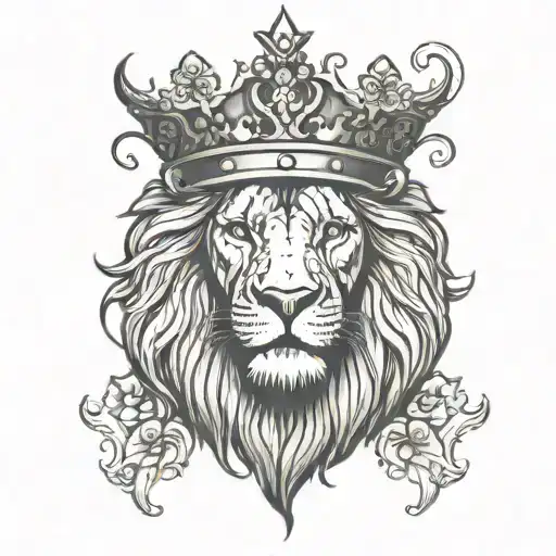 Lion Wearing A Crown