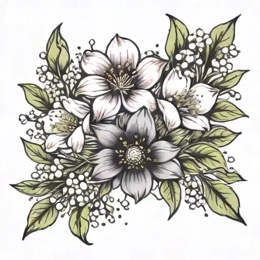 Cosmos And Lily Of The Valley