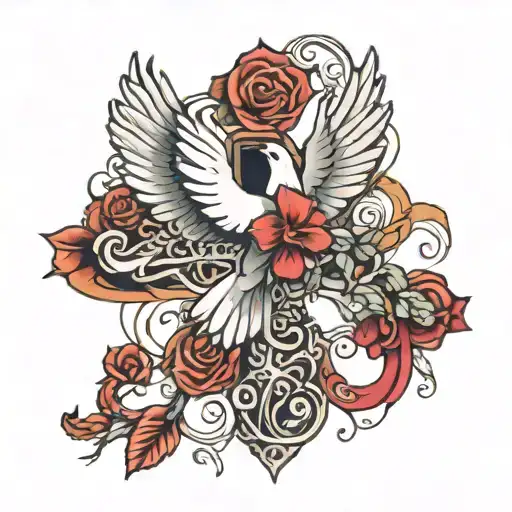 Dove And Cross Wrapped