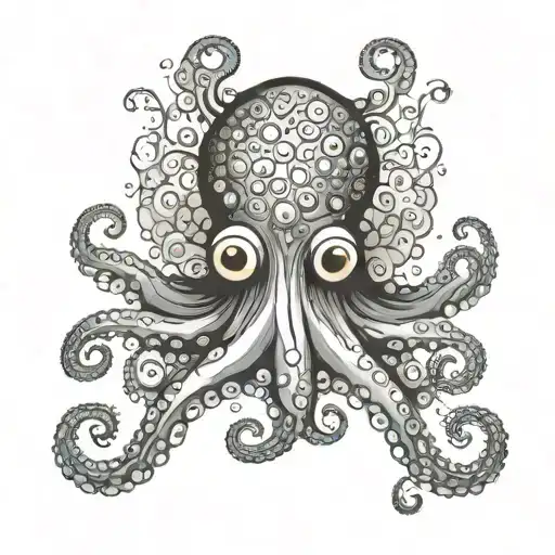 Octopus With Eyeballs As Suction Cups Cards And Other