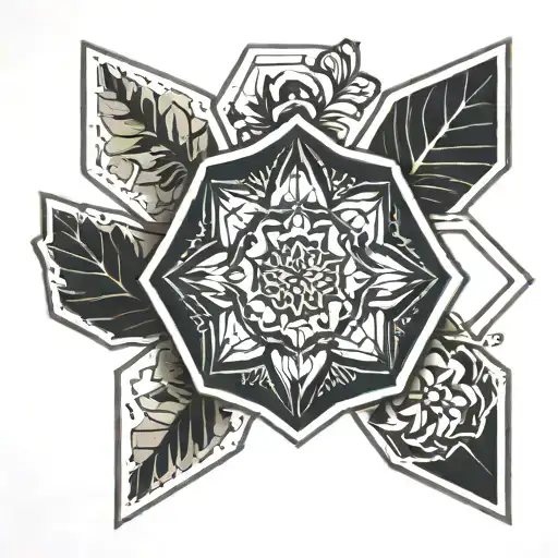 I Want A Hexagon Element Allo 3D Tattoo On My Leg