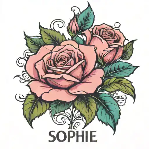 Rose With Name Sophie