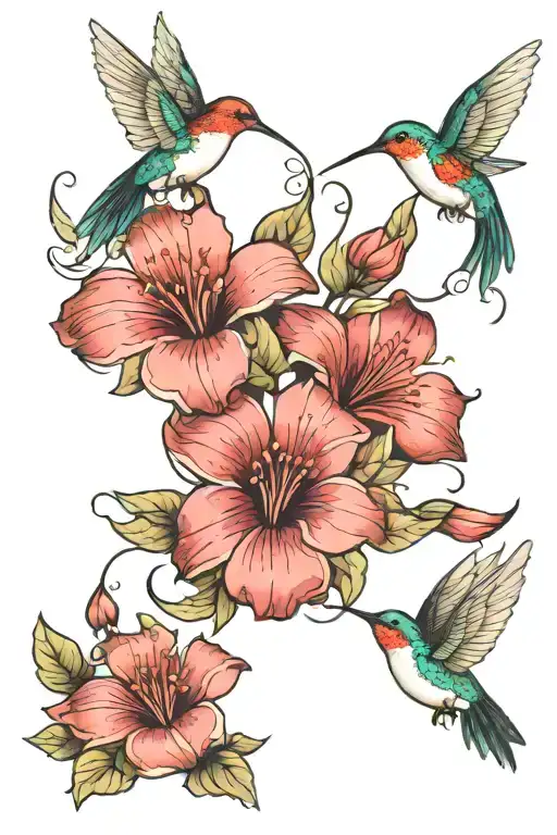 Fairy Flowers Hummingbirds