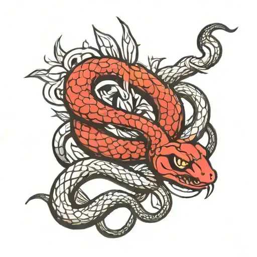 Snake Tattoo For The Chest