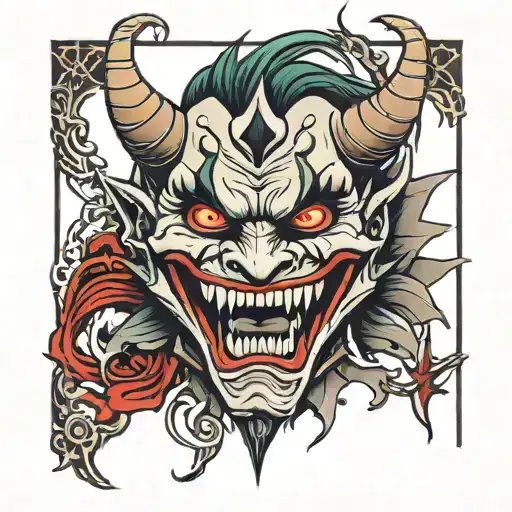 Oni Mask Joker Card