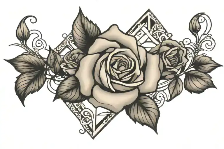 Rose And Diamond Surrounded