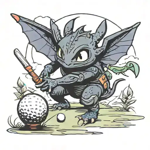 Toothless Playing Golf