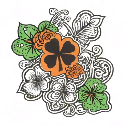 4 Leaf Clover With Initials Rr Dr Nr Jr
