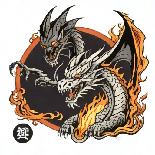 Dragon And Fire People