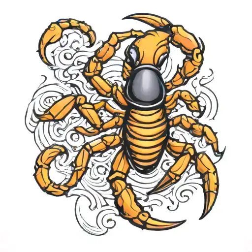 Nun Chupa Chups Realism Scorpion On Background