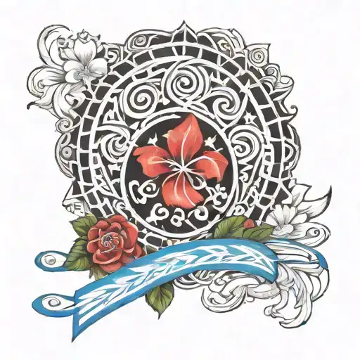 Hawaiian Greek Patriotic Arm Sleeve