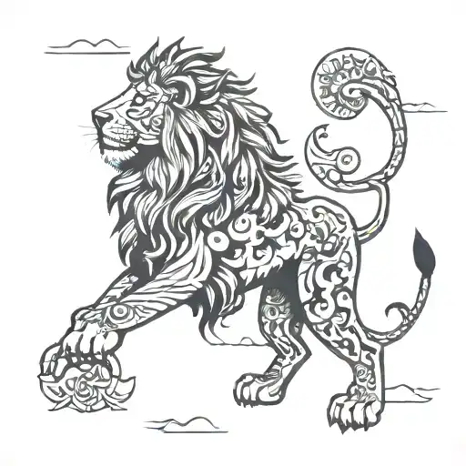 Lion Map Morocco