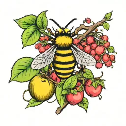 Open Beehive In A Apple Tree