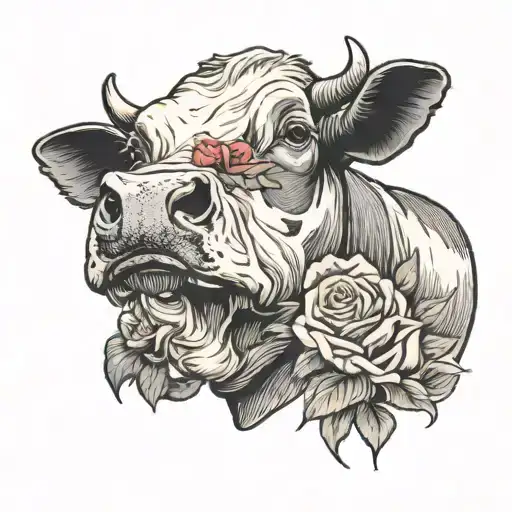 Cow With Rosa Collar