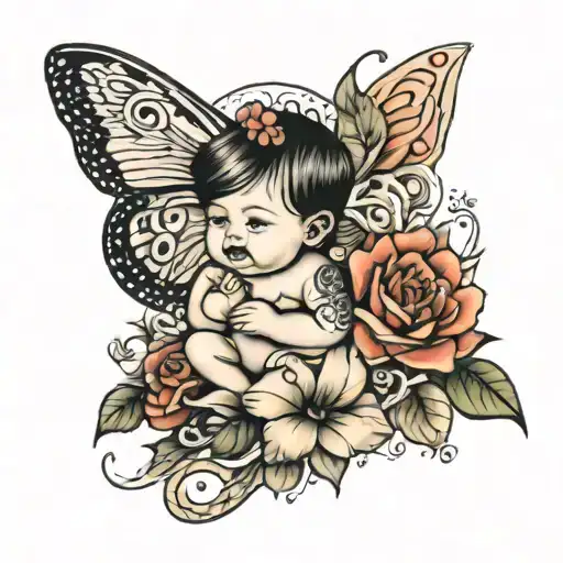 Tattoo To Celebrate The Birth Of A Child Playing