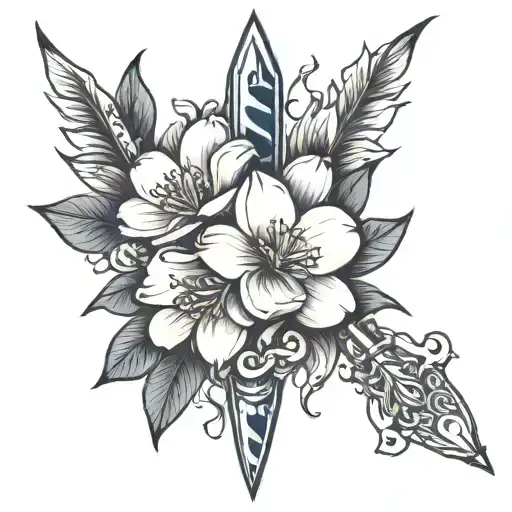 Dagger And Magnolias Blooming