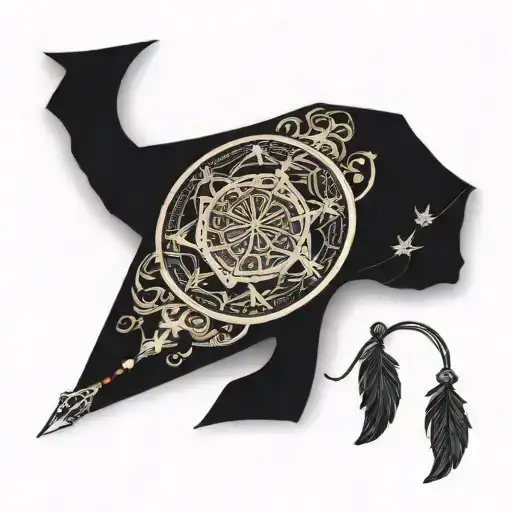 Mandala With Christian Saint Benedict Medal