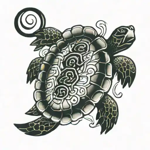 Turtle And Crescent Moon