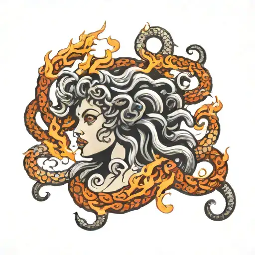 Medusa With Fire