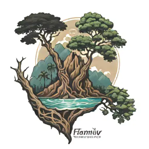 Family And Reunion Island And Tree