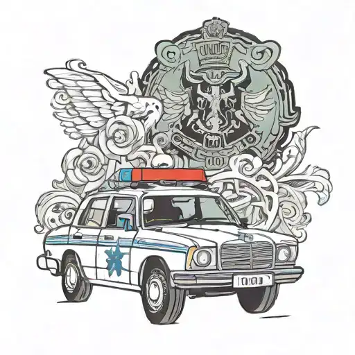 A German Police Car With Acid