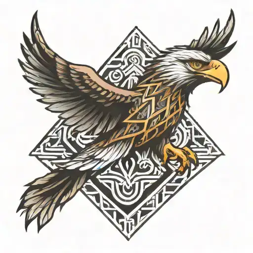 Eagle Tribal Geometric Sleeve