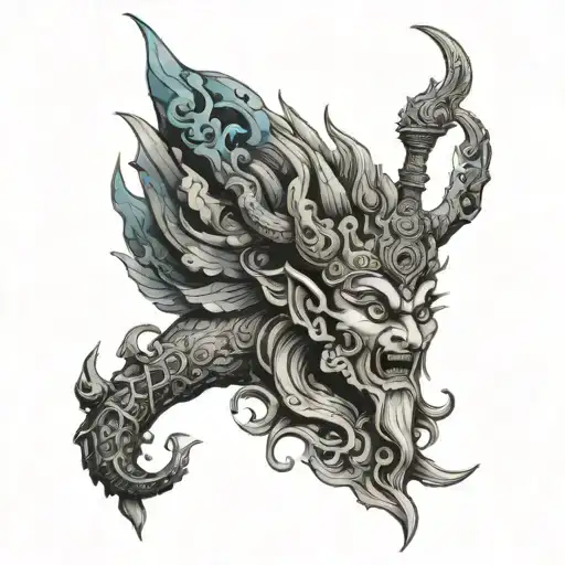 Can You Create A Tattoo For A Sleeve Of The 3 Main Hindu Gods The Creator Destroyer And Preserver