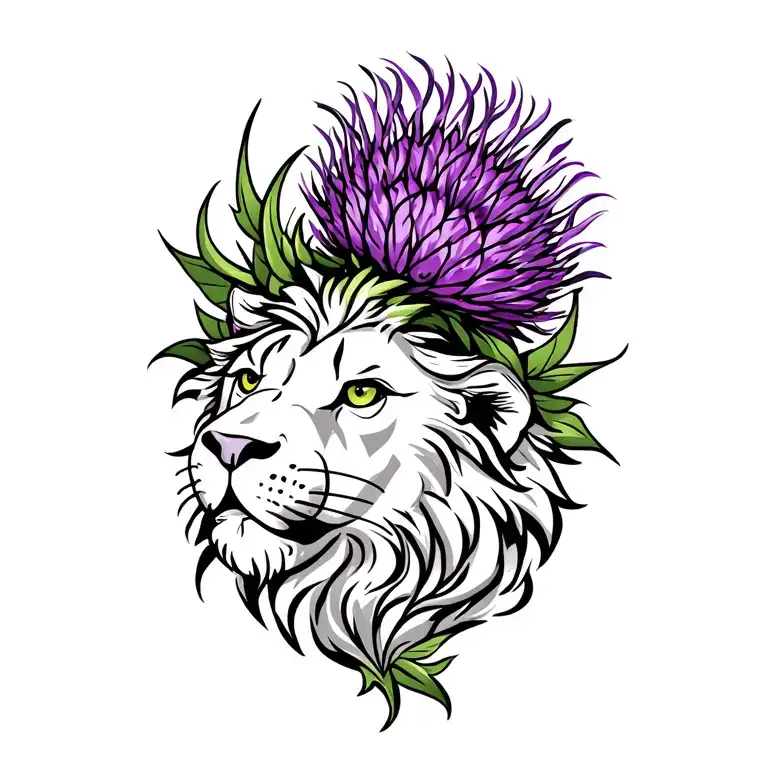 Scottish Thistle With Lion