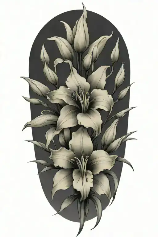 Grey Gladiolus Flower Bouquet