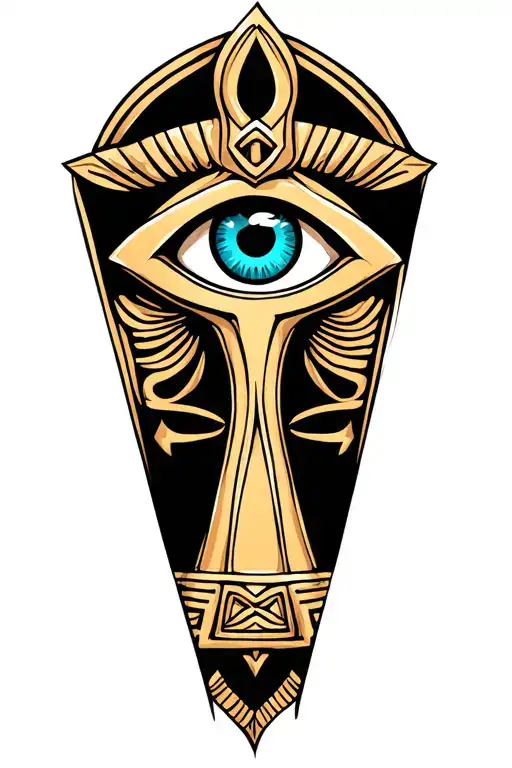 Ankh Symbol With Eye Like A Patch