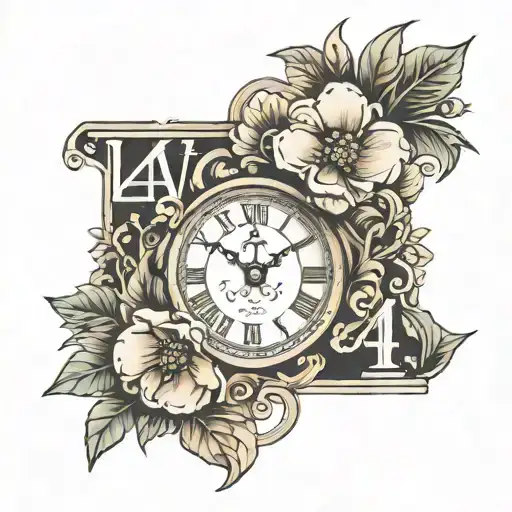 The Roman Numeral 4 With Flowers Blooming