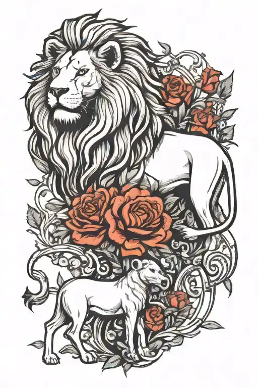 Lion And Lamb Standing