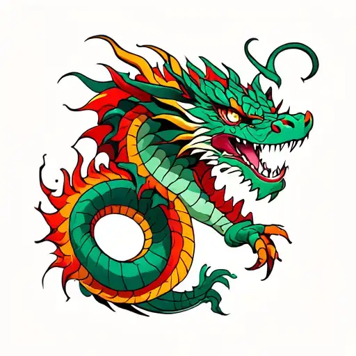 Dragon Sleeve Tattoo Design