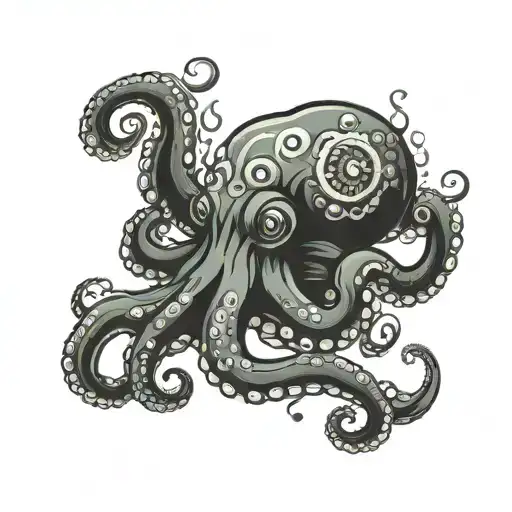 Octopus With A Heart And Water