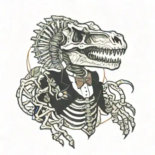 Dinosaur Skeleton As Doc Holiday