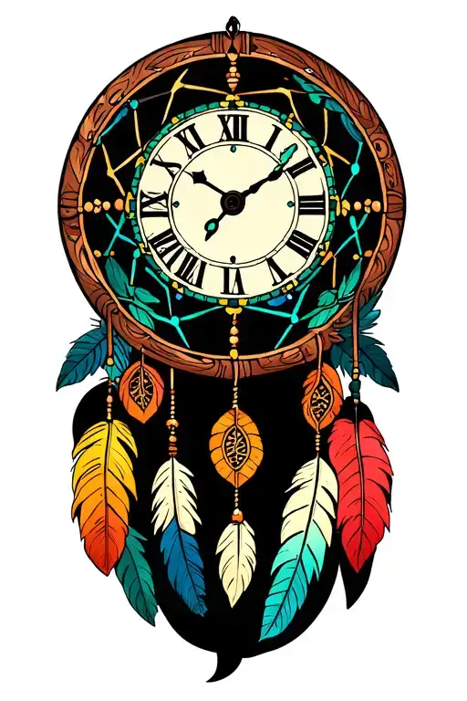 Dreamcatcher With Clock Face Made