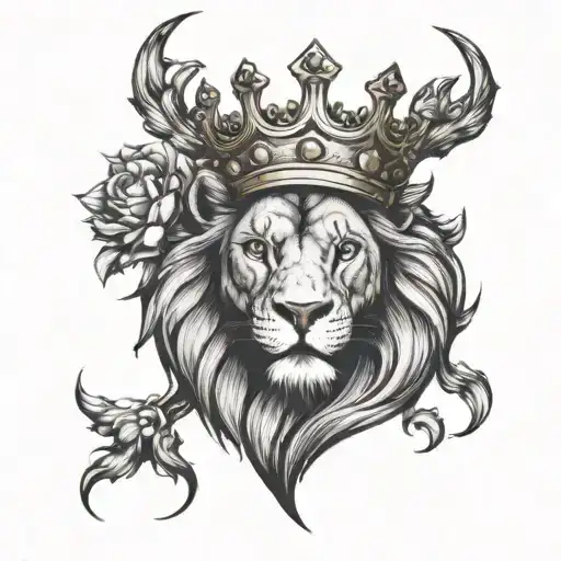 Lion Wearing A Crown