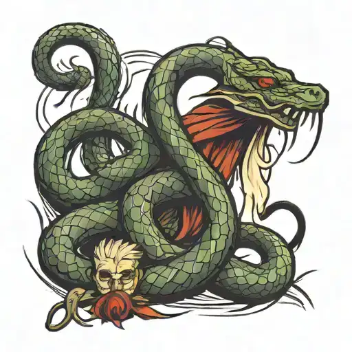 Snake Shepard Staff Parting Water